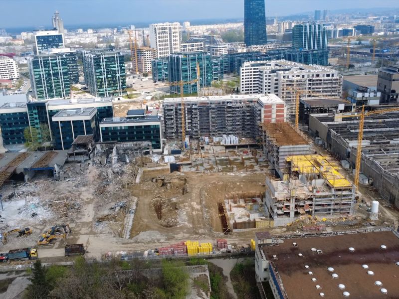 prikaz izgradnje zgrada u Beogradu